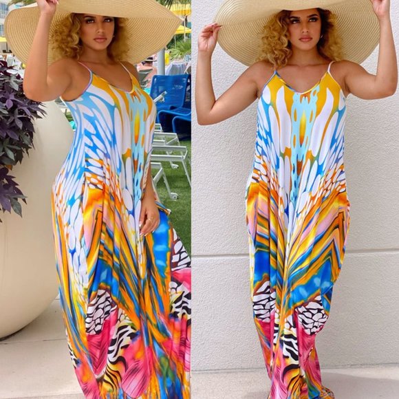 Leopard Print Maxi Dress - Picture 1 of 4